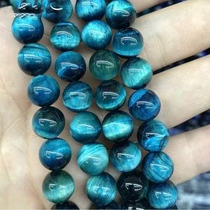 Blue Tigers Eye bracelet - 6mm bead